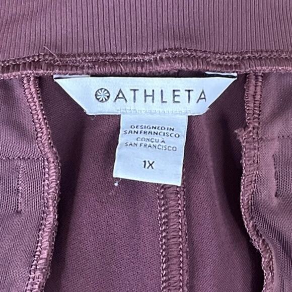Athleta Venice Velvet Stripe Jogger Pants Decadent Chocolate SZ 1X - Picture 8 of 11